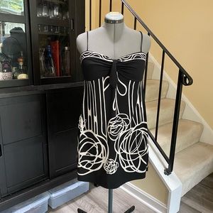BCBG Maxazria - Petite Large, Black & White Dress